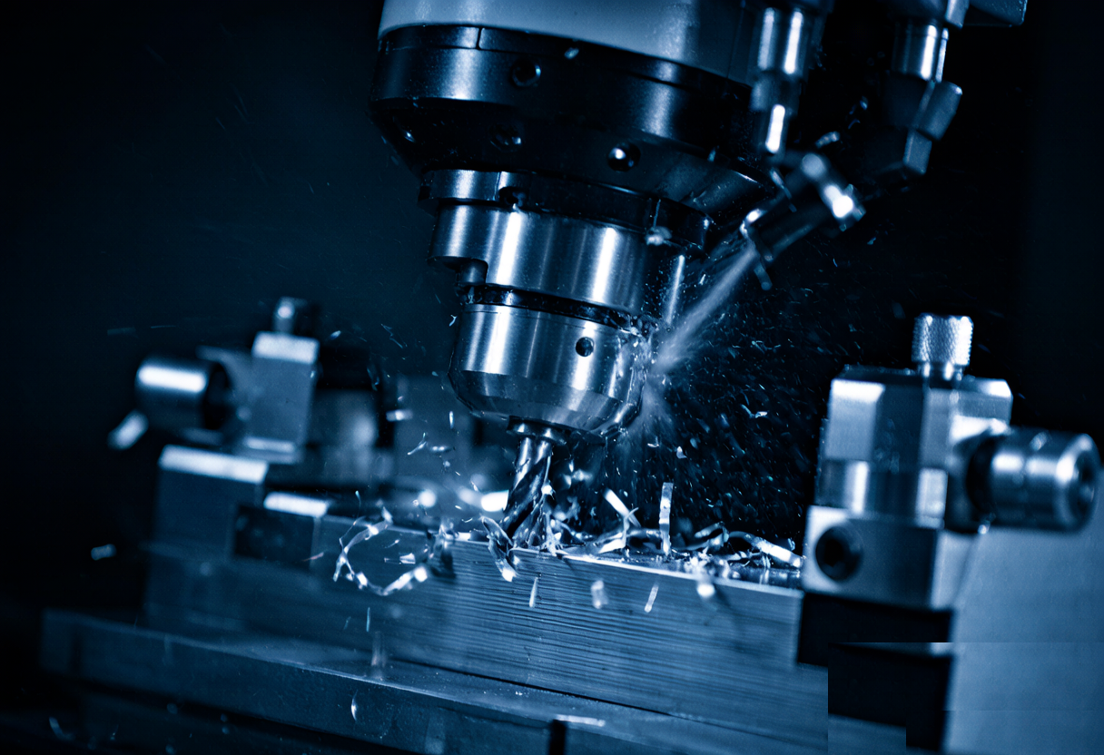 CNC machine in action