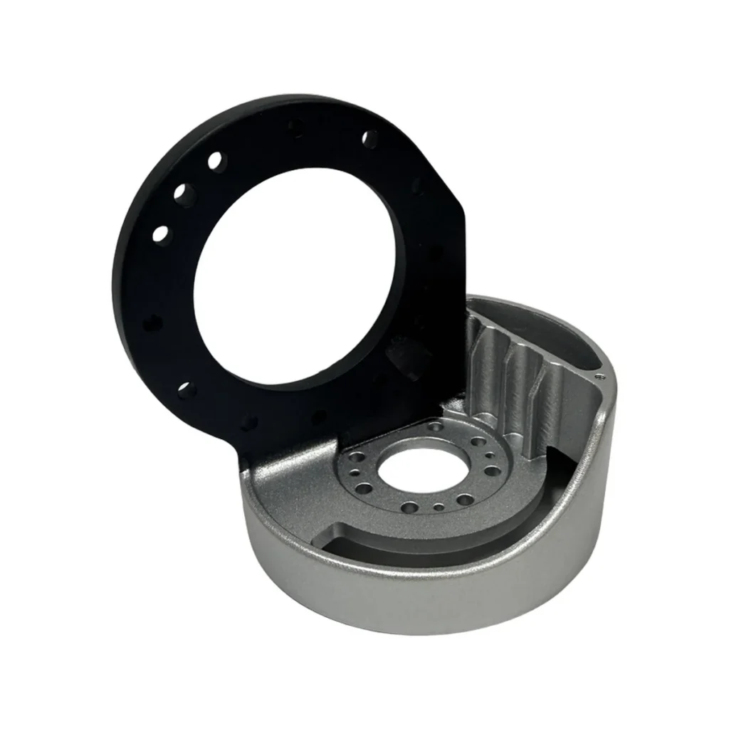 CNC Turned Black Anodized Robot Joint Ring